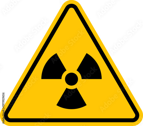 radioactive symbol triangle yellow sign radiation material and ionizing warning printable sign poster plaque template design