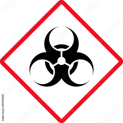 radioactive hazard icon symbol radiation material warning danger sign plaque template design