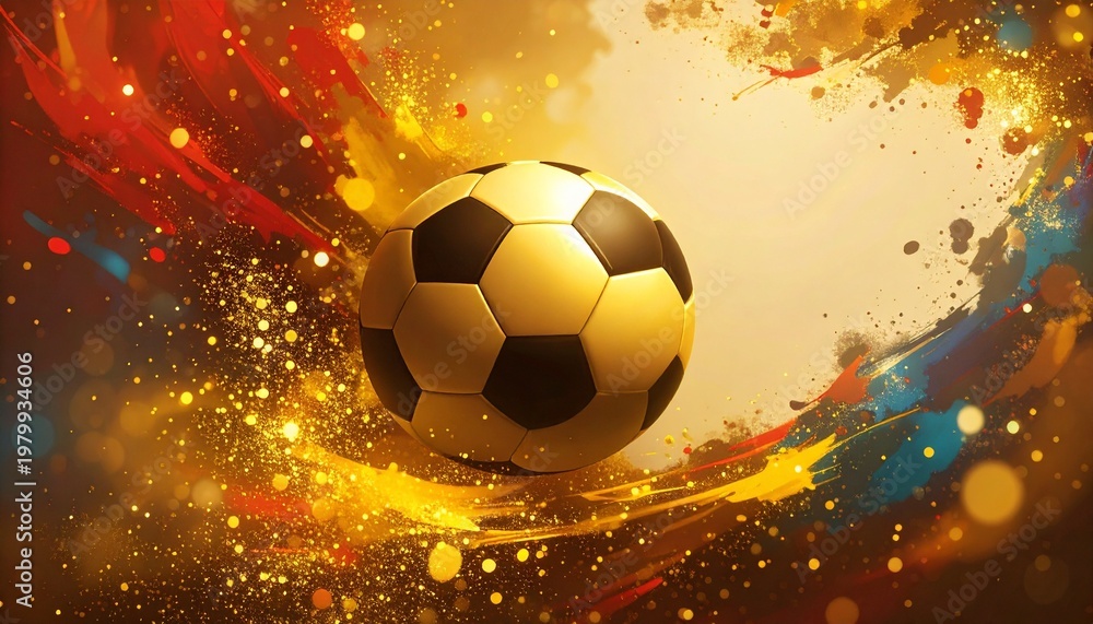 Fototapeta premium creative border frame illustration of a soccer ball with copy space on white background