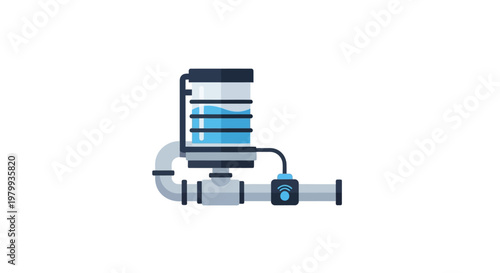 Industrial robotic arm machine component.