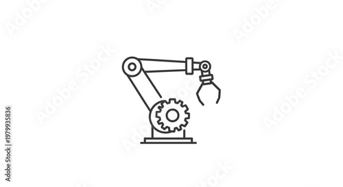 Industrial robotic arm machine gear.