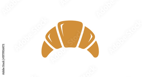 Golden Croissant Pastry Baked Food Item.