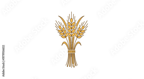 Golden Wheat Ears Bunch Agriculture.