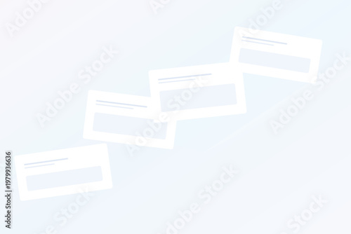 Abstract SaaS dashboard interface background with diagonal floating analytics cards pastel admin panel UI vector template design