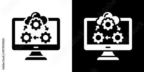 Saas Icon Set Multiple Style Collection