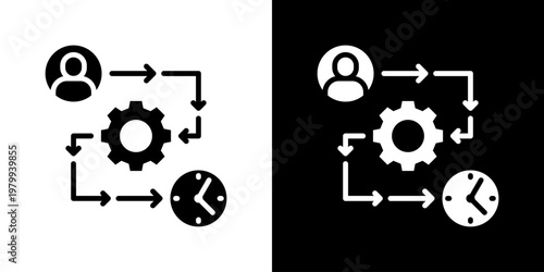 Workflow Icon Set Multiple Style Collection