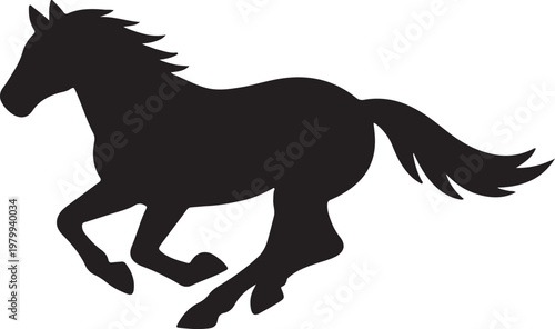 black horse vector illustration