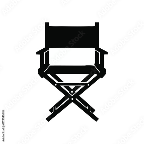 Director chair, film chair, black icon, cinema seat, movie prop