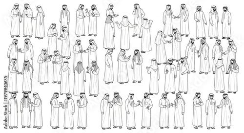 Group of people in traditional attire standing together in a gathering.