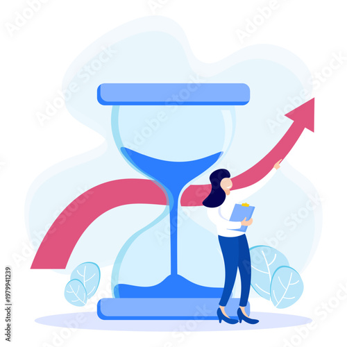 Illustration vector graphic cartoon character of business activity