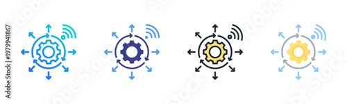 Deployment Icon Set Multiple Style Collection