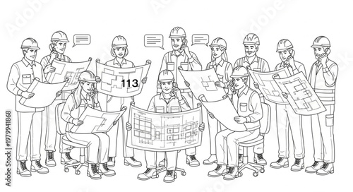 Group of People Sitting Around a Table.