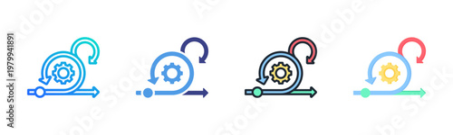 Scrum Icon Set Multiple Style Collection