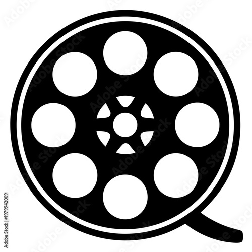 Film Reel Icon Silhouette