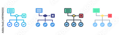 Methodology Icon Set Multiple Style Collection