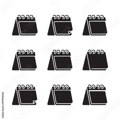 Nine black silhouette icons depicting open wallets with cash