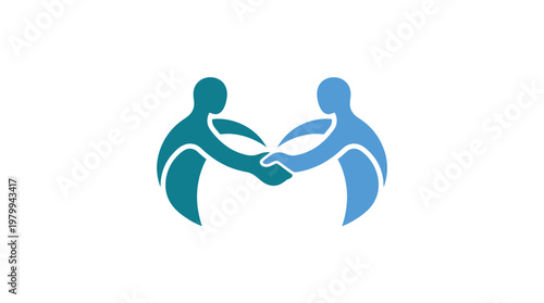 Abstract Logo Representing Agreement and Partnership