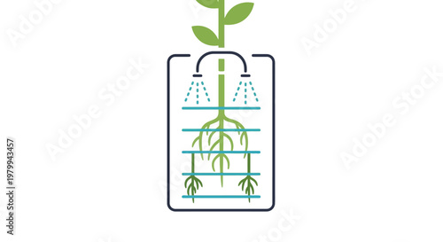 Plant Growing in a Test Tube.