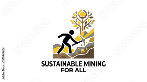 Sustainable Mining Emblem for Inclusive Resource Extraction