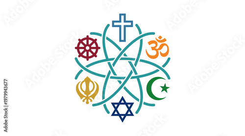 Symbolic Representation of World Religions and Unity