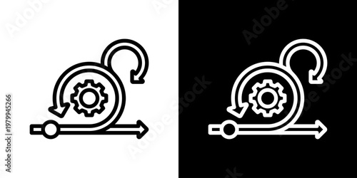 Scrum Icon Set Vector Collection Isolated In Black And White