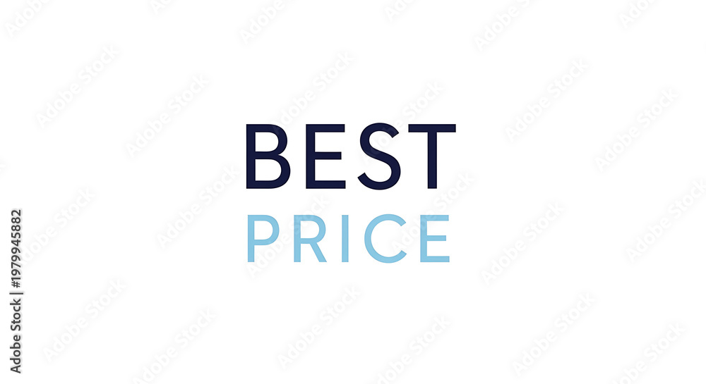 Obraz premium A promotional sign offering the best price on a clean white background