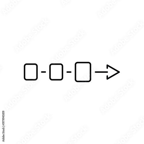 Data Input Stream Icon – Machine Learning Data Flow Line Icon
