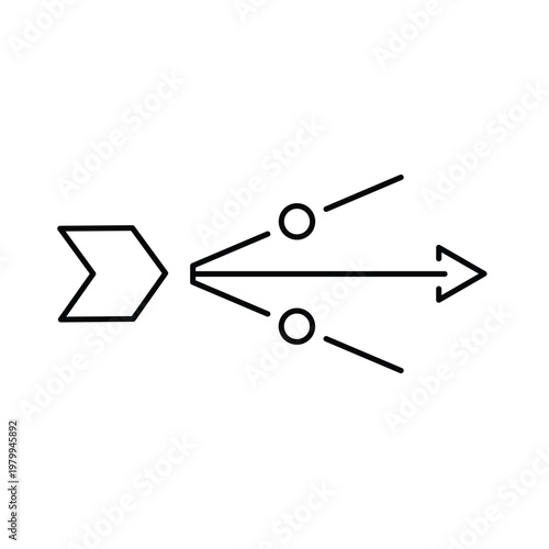 Feature Extraction Icon – Data Transformation and Selection Line Icon
