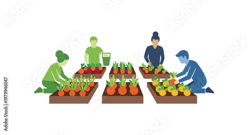 People working with fresh produce.