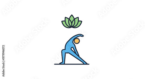 Person doing yoga with lotus flower.