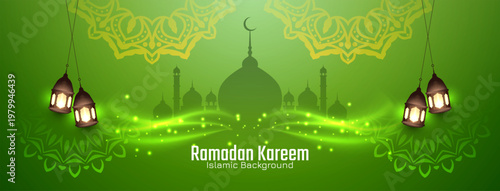 Ramadan Kareem islamic festival elegant decorative banner design