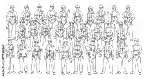 Group of Soldiers Standing Together in Formation.