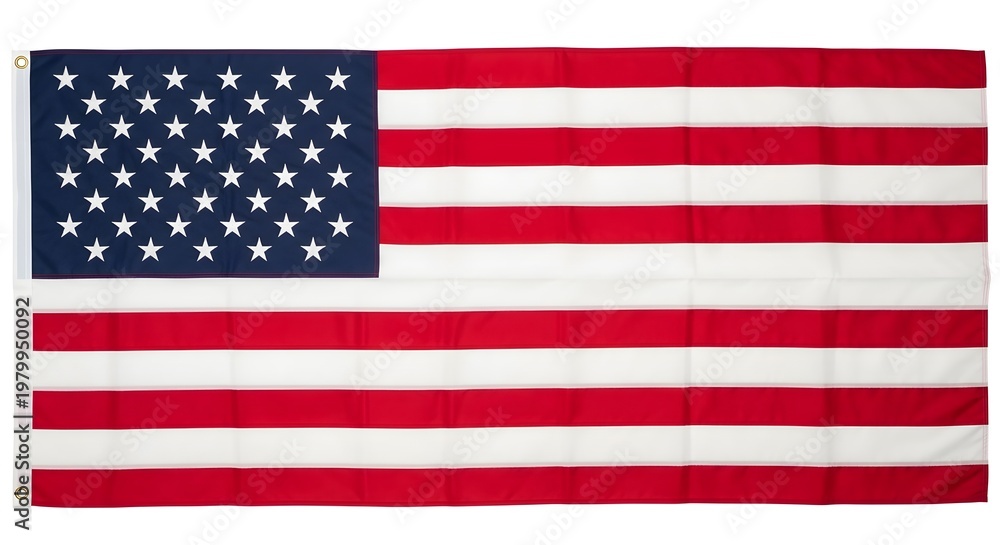 Fototapeta premium American flag isolated on white background