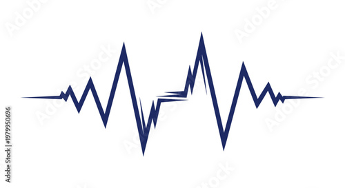 Dynamic blue electrocardiogram line representing vital signs and health