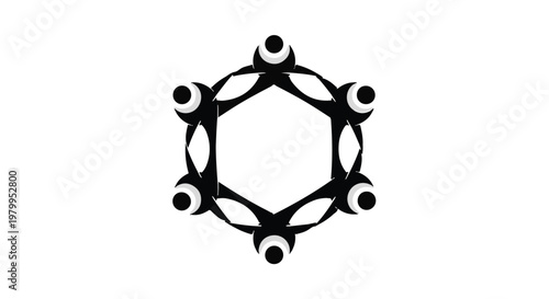 Diverse Team of People Working Together Abstract Teamwork Logo Design Symbol for Collaboration Unity Partnership and Community Concepts