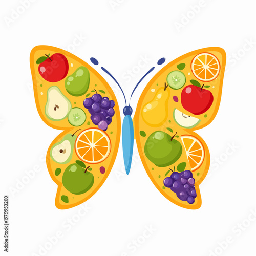 Schmetterling aus Obst