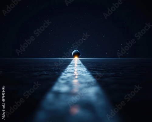 Wallpaper Mural Conceptual planetary alignment forming a bridge of light across the void Torontodigital.ca