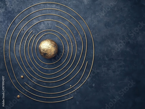 Solar system forming spiral galaxy shape, microcosmmacrocosm concept