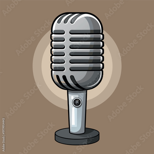 microphone surrounded by swirling musical notes