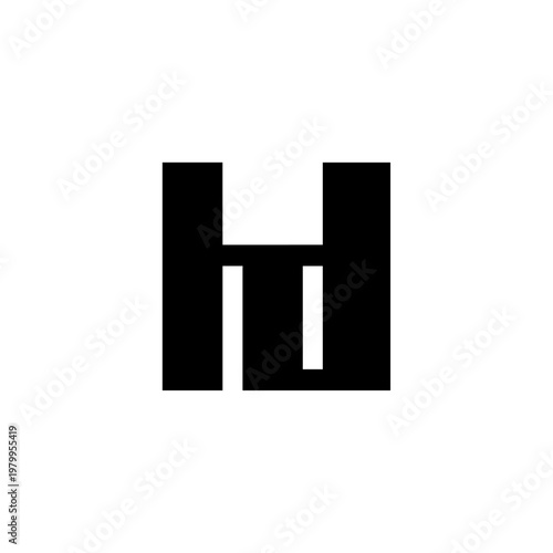 Bold Lowercase Letters HD Monogram, Modern Minimalist Logo Design with white background. 