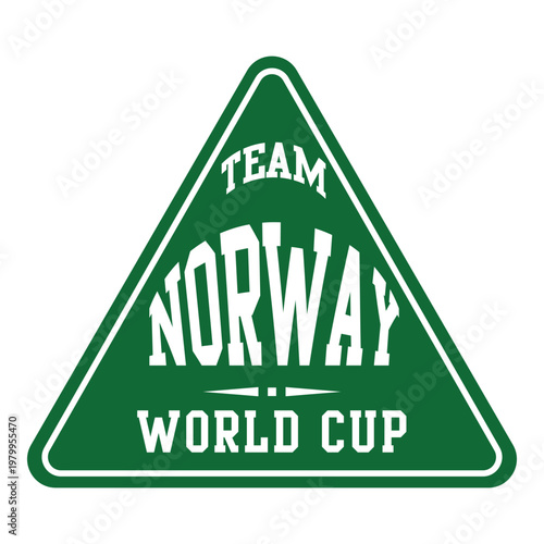 Norway Triangle Stamp for Sports, Team Concept for Vector illustration image