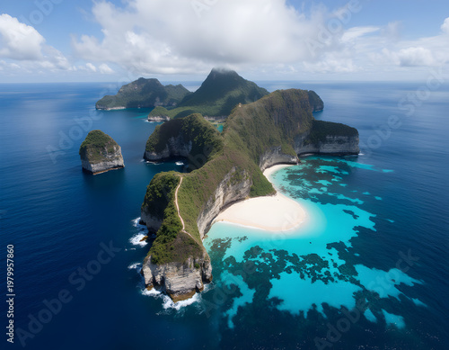 Island with ariel view
