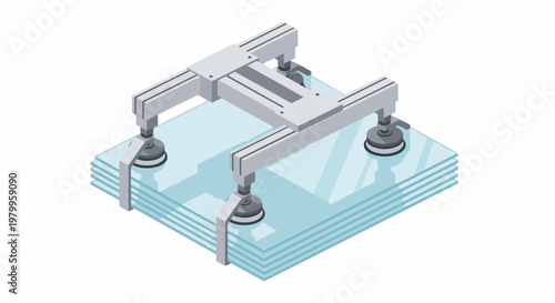 Isometric Industrial Vacuum Lifter for Glass Manufacturing and Automated Material Handling