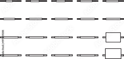 A precise collection of resistor illustrations, embodying the essence of modern electronic components in a neatly arranged display.