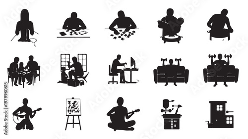 Minimal bedroom interior with chair and soft lighting