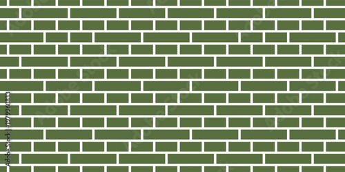Background of empty brick basement wall. green bricks wall texture
