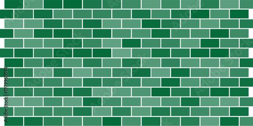 Background of empty brick basement wall. green bricks wall texture