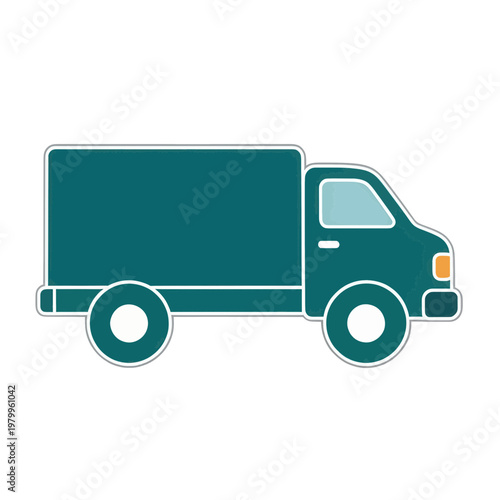Delivery Truck Flat Vector Icon