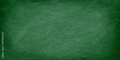 Blank green chalkboard background with a vintage grunge texture on an empty felt surface material for a design backdrop