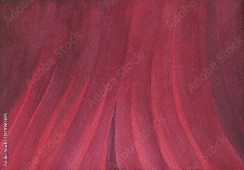 Red curtain background theatrical elegance watercolor painting